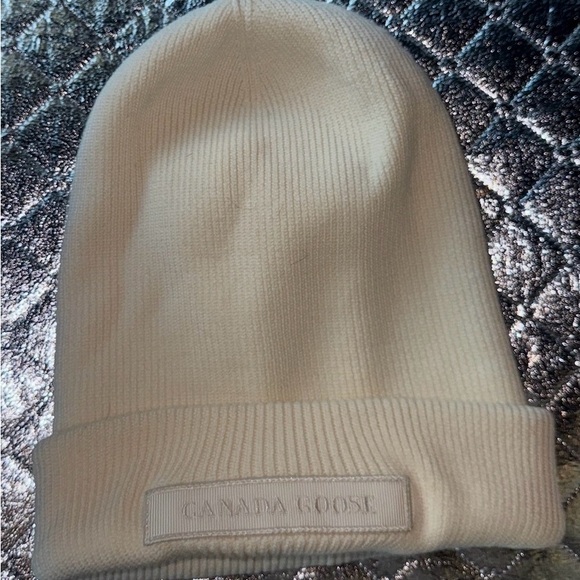 Canada Goose Cream Knit Hat